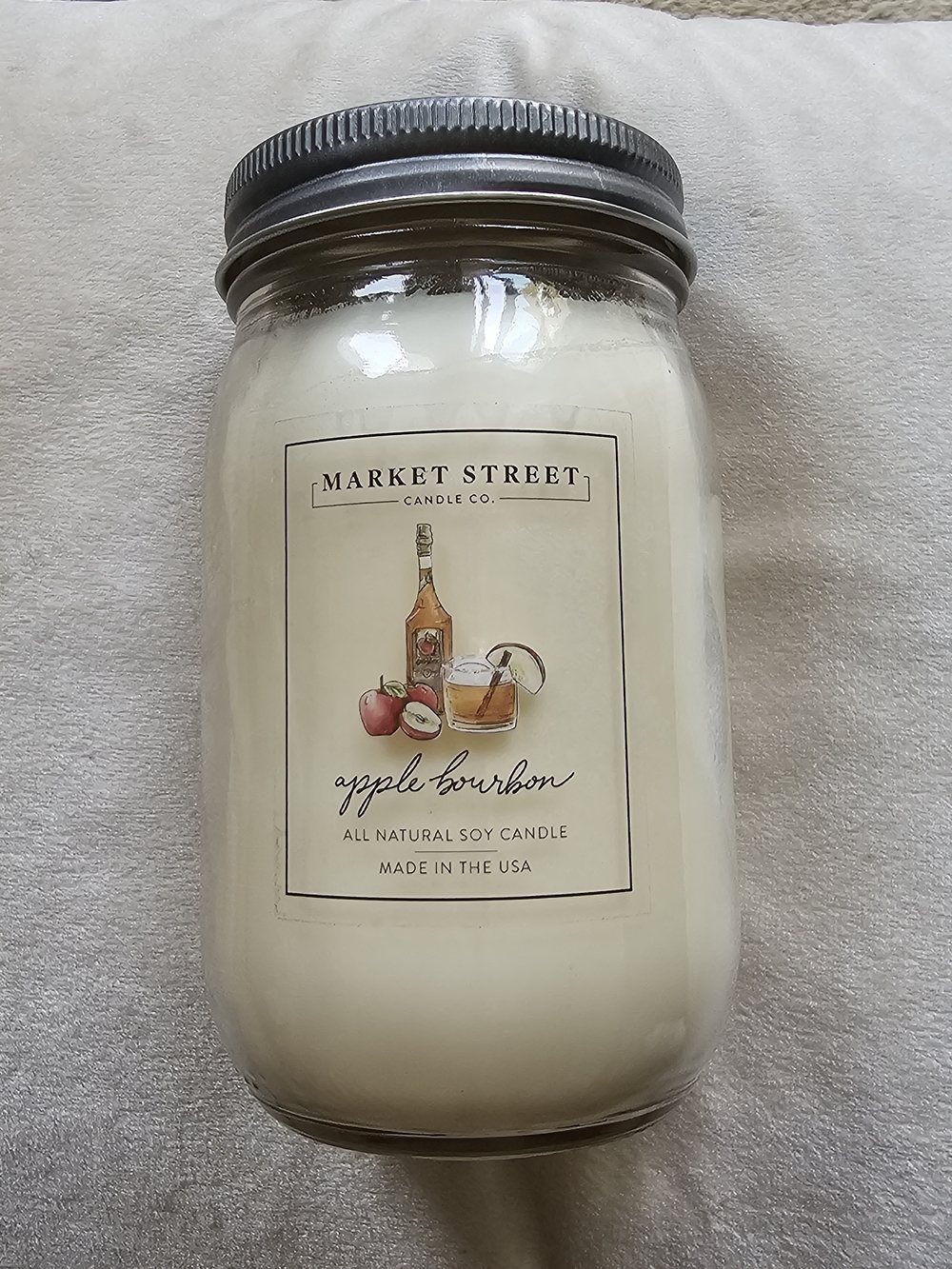 Apple Bourbon Soy Candle - Cream Jar